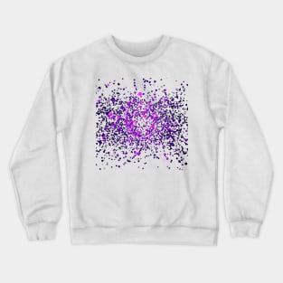 Small chaotic dots flying in a form of a circle on white background. Print. Crewneck Sweatshirt